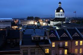 kingston at night