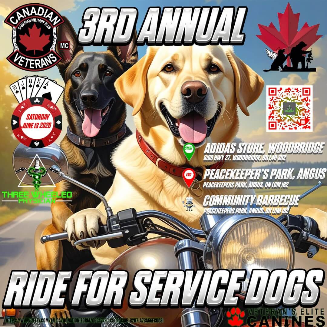 3rd annual ride for service dogs