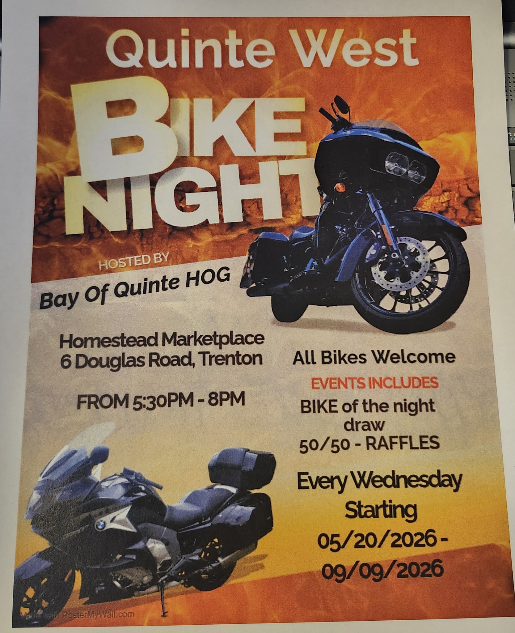 quinte west bike night