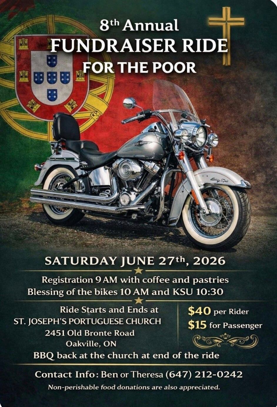 8th Annual Fundraiser Ride for the Poor