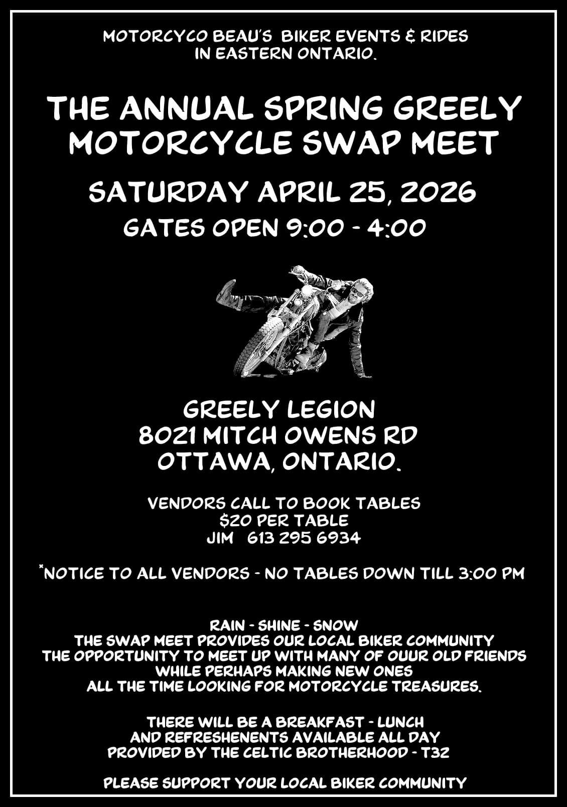 The Annual Spring Greely Motorcycle Swap Meet