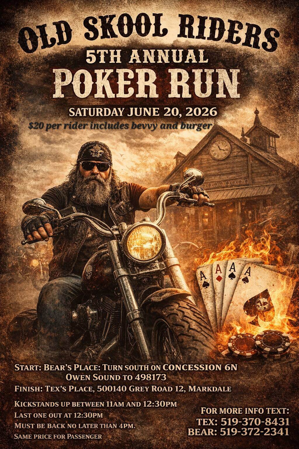 Old Skool Riders 5th Annual Poker Run