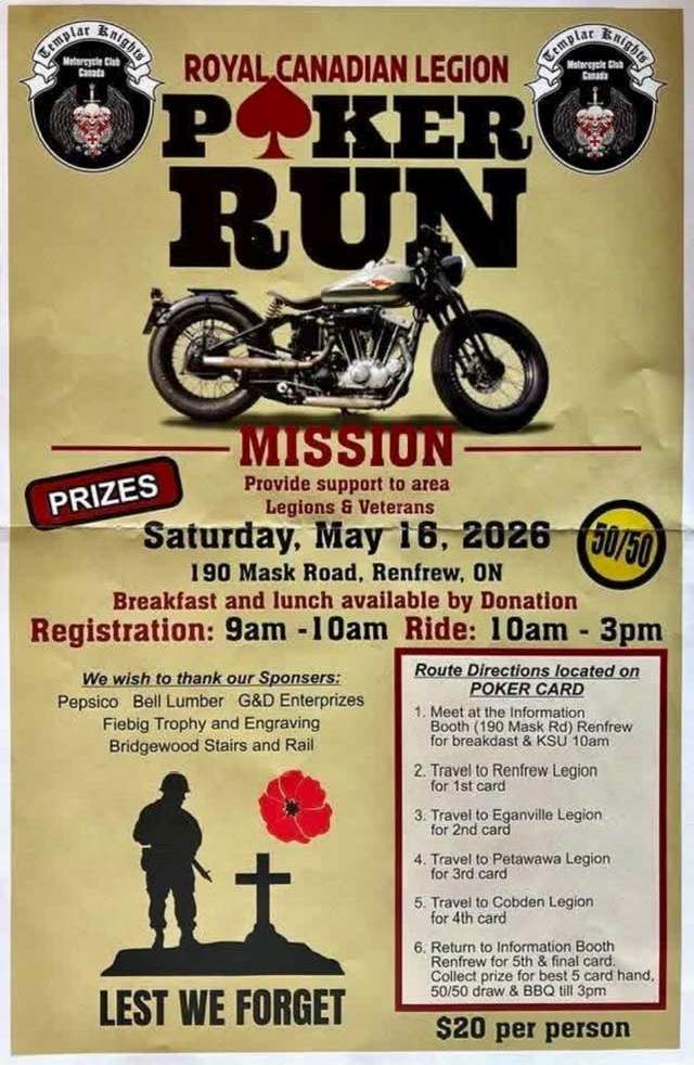 Royal Canadian Legion Poker Run