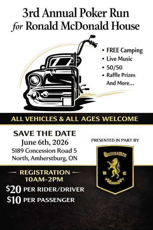 3rd Annual Poker Run for Ronald McDonald House