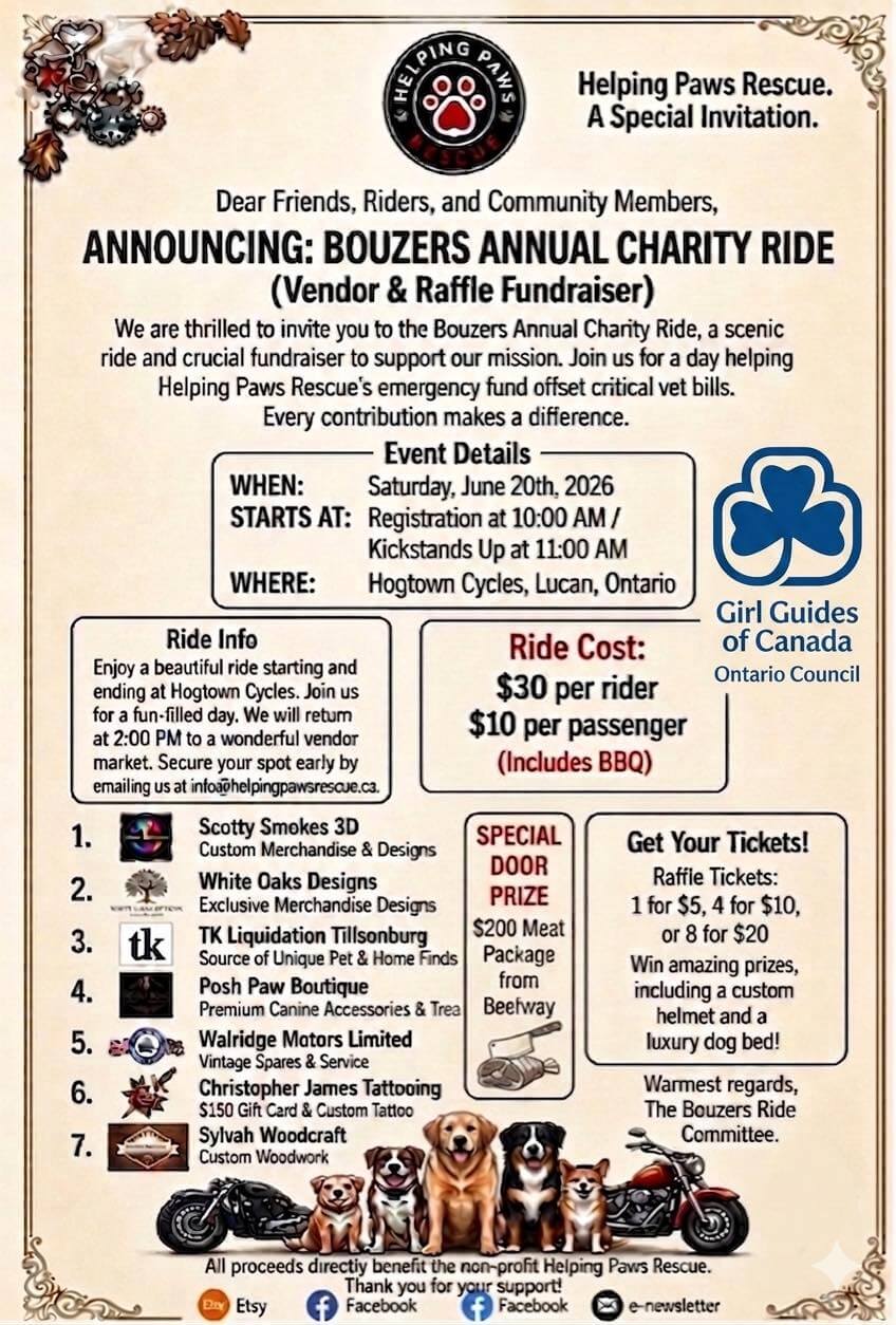 Bouzers Annual Charity Ride