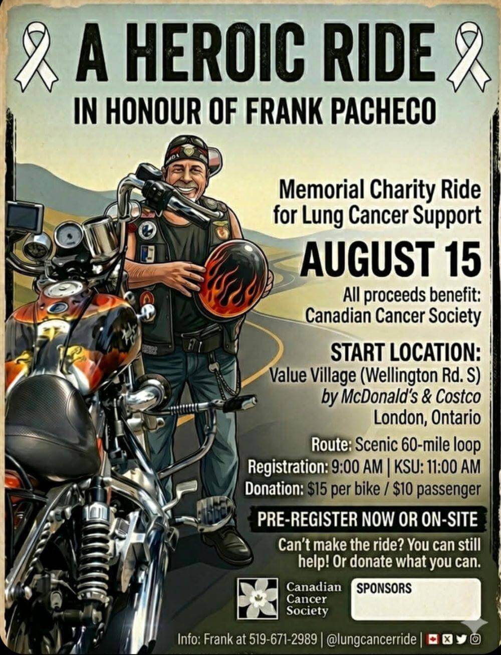 A Heroic Ride in Honour of Frank Pacheco