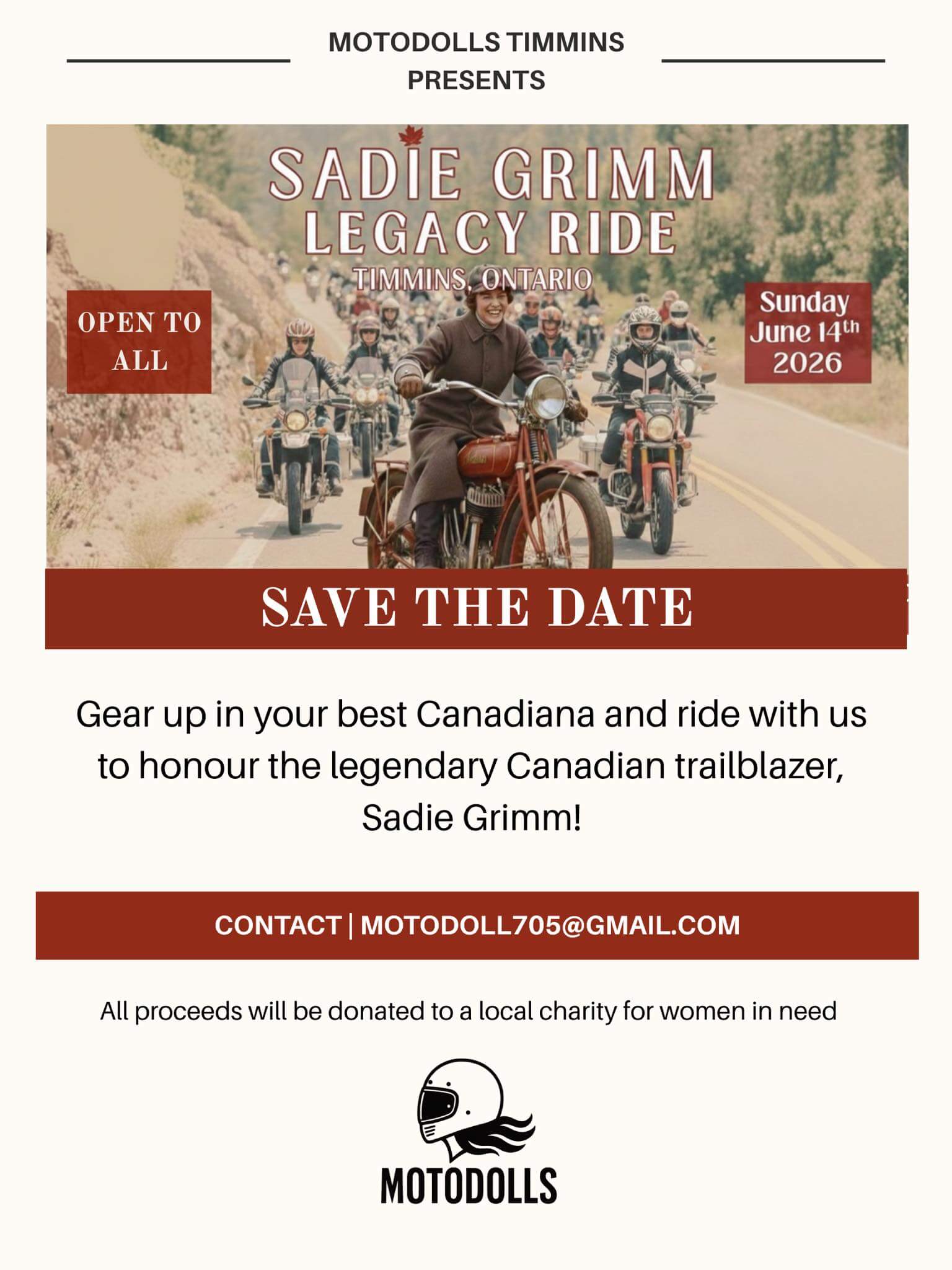 Sadie Grimm Legacy Ride