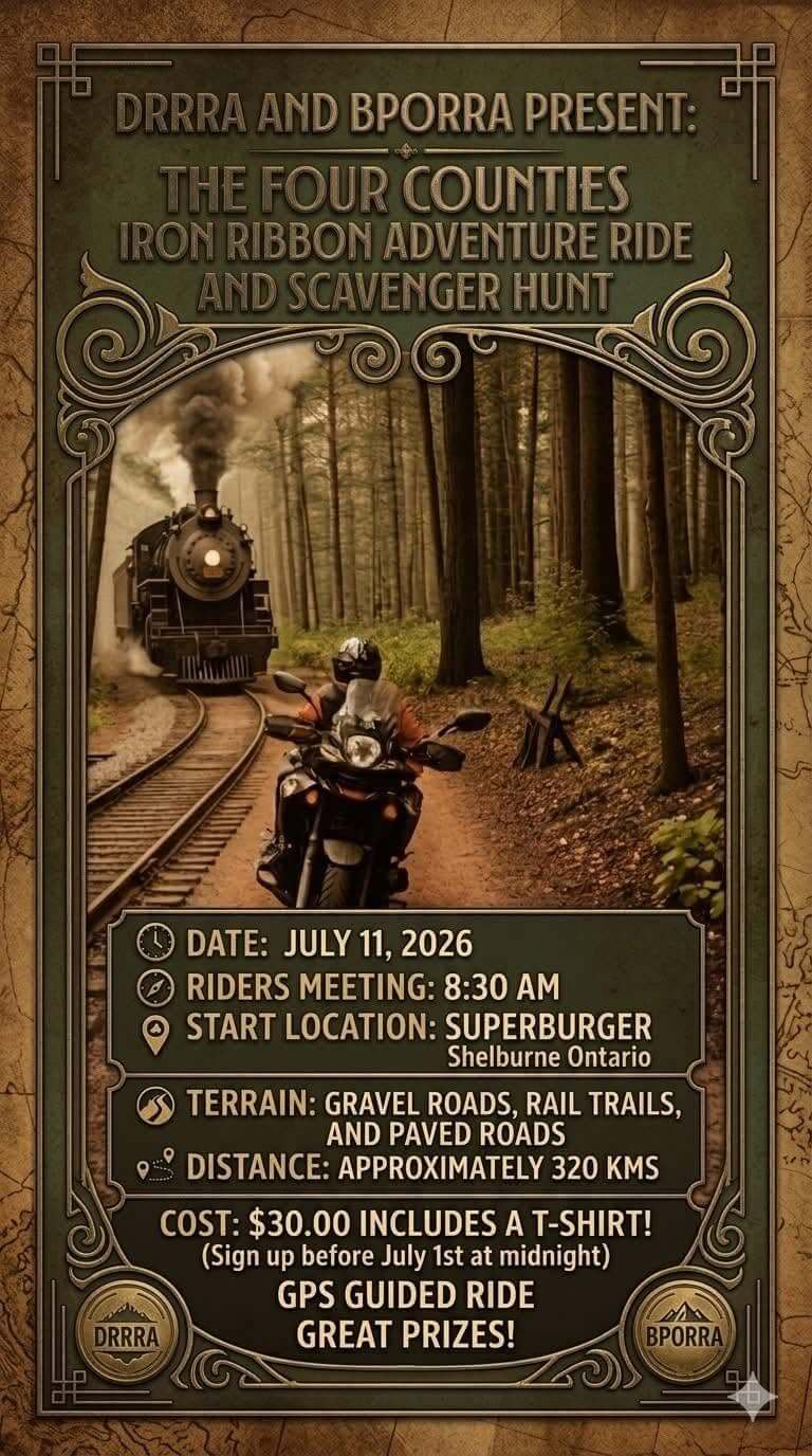 The Four Counties Iron Ribbon Adventure Ride and Scavenger Hunt